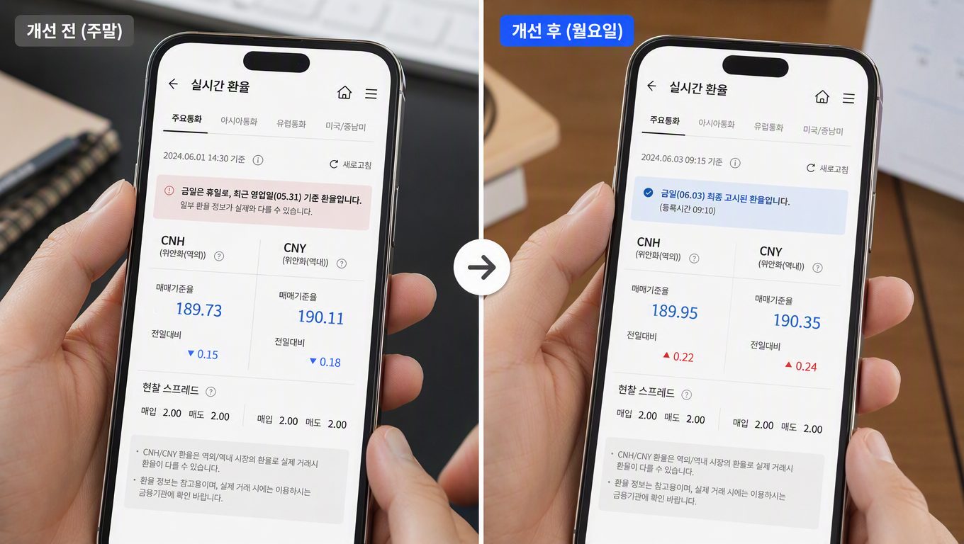 실시간 환율정보 확인 시 알아두어야 할 표시 기준과 주의점